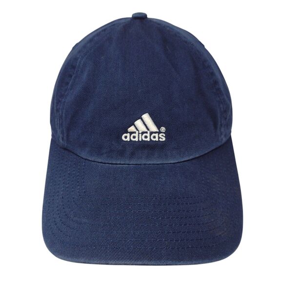 Adidas Slideback Hat Blue OSFA Adjustable Embroidered Vented Holes Cotton - Picture 1 of 9